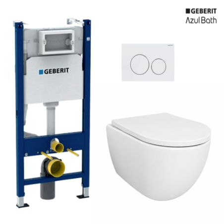 Pack WC suspendido Tornado + cisterna Geberit Duofix + Delta 20 blanco