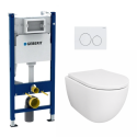 Pack WC suspendido Tornado + cisterna Geberit Duofix + Delta 20 blanco