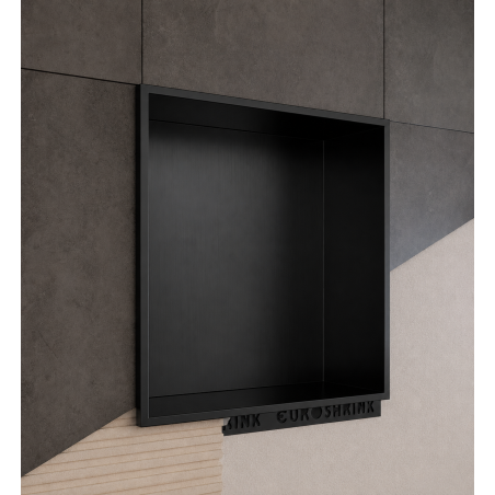 Eurohornacina NEGRO MATE de acero inoxidable 30x30 cm / 30x60 cm Euroshrink