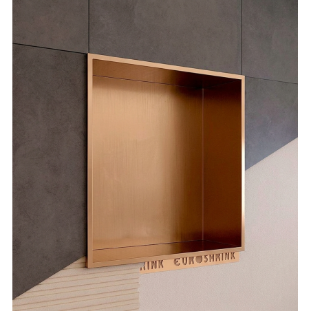 Eurohornacina COBRE CEPILLADO de acero inoxidable 30x30 cm / 30x60 cm Euroshrink