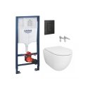 Pack WC suspendido Tornado 53 cm Grohe negro mate | Envío 48h