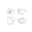 Pack WC suspendido Tornado 53 cm Roca Active cromo mate | Envío 48h