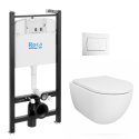 Pack WC suspendido Tornado 53 cm Roca Active blanco brillo | Envío 48h