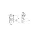 Kit Roca Duplo Bajo Ventana | WC Suspendido Ona 48 cm | Pulsador PL10