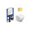 Kit Roca Duplo Bajo Ventana | WC Suspendido Ona 48 cm | Pulsador PL10