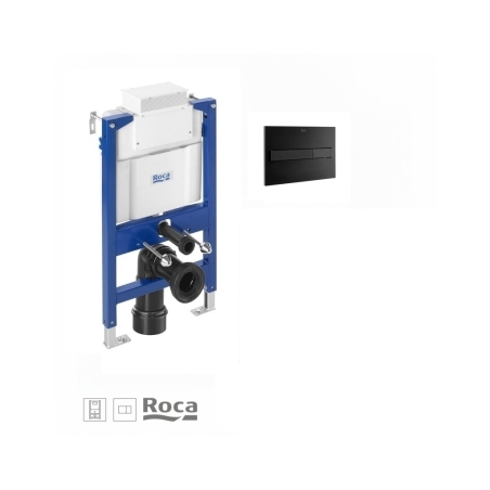 Kit Roca Duplo Bajo Ventana | Kit Adaptación + Pulsador PL7 Dual Negro