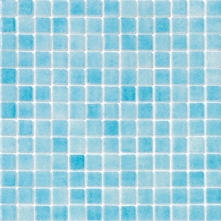 Niebla Azul Celeste 33x33 Mosaico Cristal