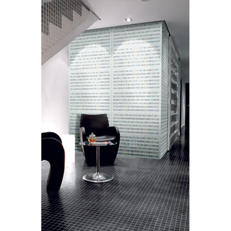 Niebla Blanco Antideslizante 33x33 Mosaico Cristal